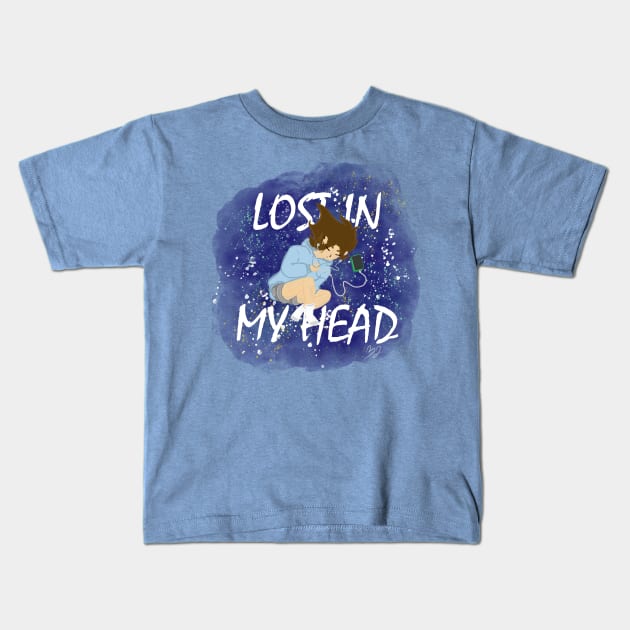 Lost In My Head 1 Kids T-Shirt by LyricScales